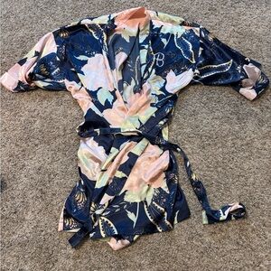 Floral Satin Robe